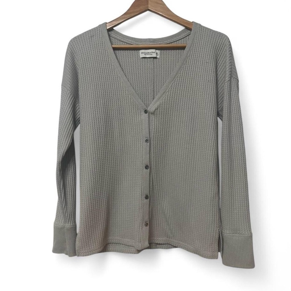 Gray Button-Up Cardigan